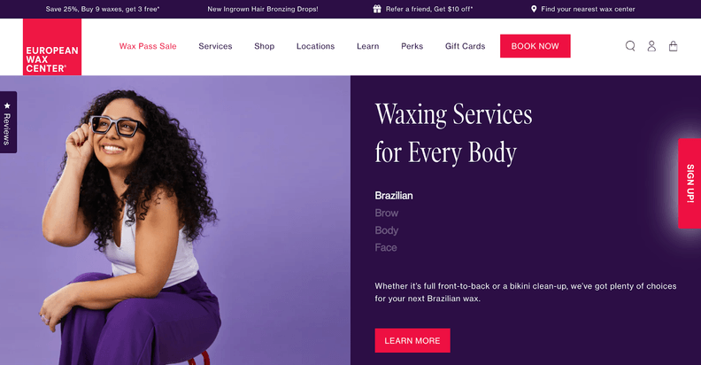 Top 10 Shopify stores, European Wax Center